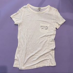 White T-Shirt with embroidered pocket
